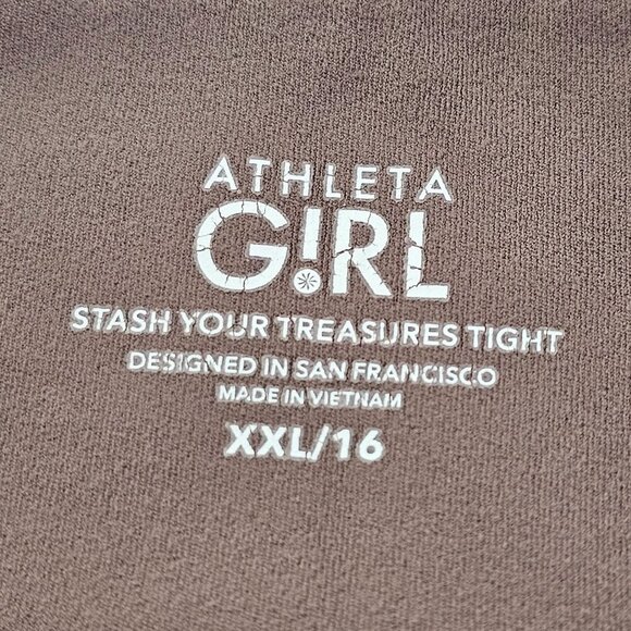 Athleta Girls Soft Cropped Legging Pants with Pockets Muted Rose Pink Size XXL/1 - Picture 4 of 12